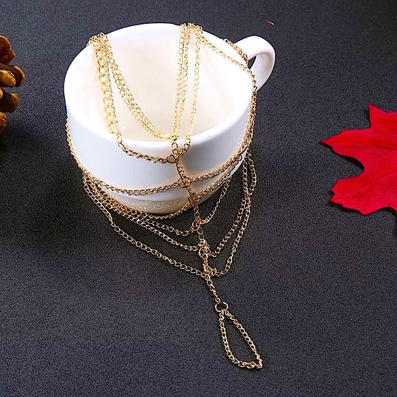 ⚜️[𝟯/$𝟮𝟴]⚜️8 Layered Two Gold Anklets Set NEW - Picture 6 of 10